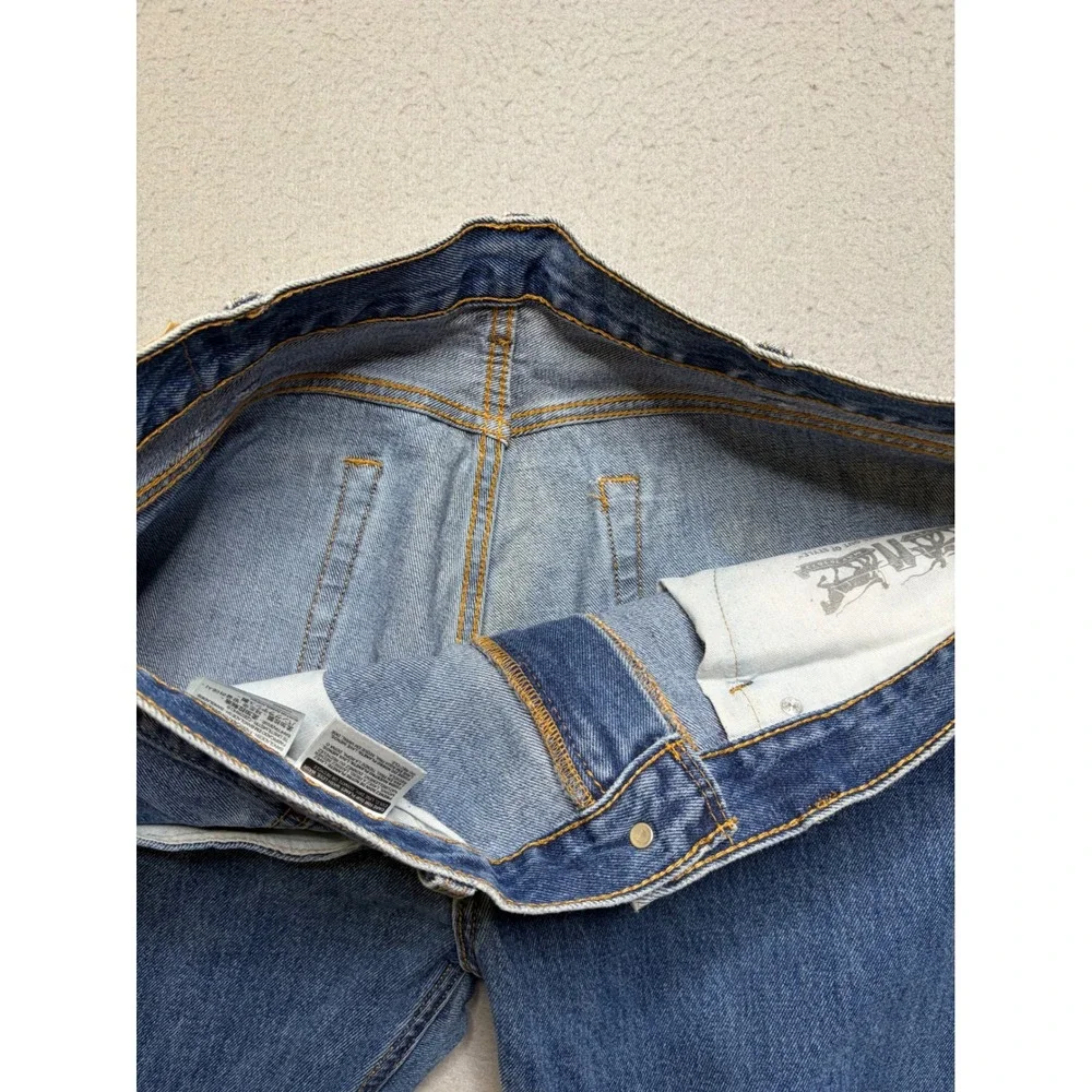 Levi's 505 Jeans Mens 38x29 Blue Regular Fit Straight Leg Denim Pants